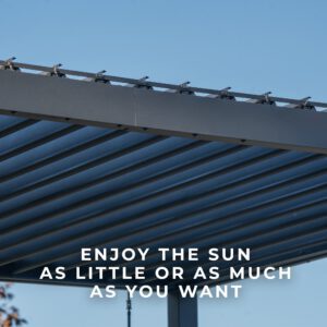 20x10 Sarasota Steel Louvered Pergola - Image 7