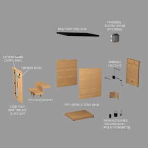 Henley Outdoor Cabin Sauna – 2-4 Person - Image 15