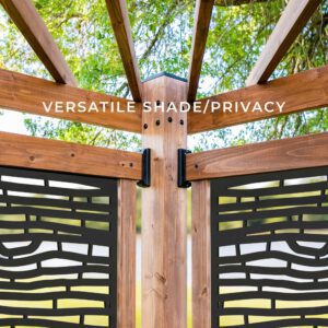 Tuscany Corner Pergola with Conversation Seating - Bamboo Panels - Image 5