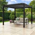 10x10 Sarasota Steel Louvered Pergola