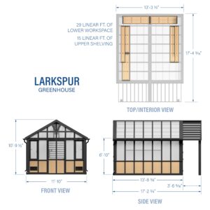 14x12 Larkspur Metal Greenhouse - Image 2
