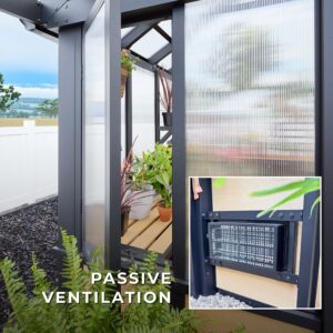 14x12 Larkspur Metal Greenhouse - Image 5