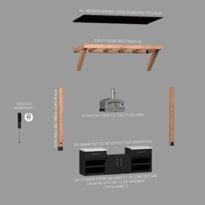 Timber Rock Outdoor Pizza Oven Cook Station - Image 17