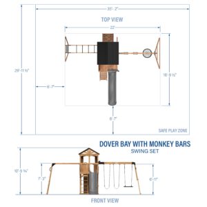 Dover Bay Swing Set with Monkey Bars - Image 2
