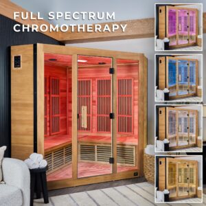 Rylan Indoor Infrared Corner Sauna – 4 Person - Image 10