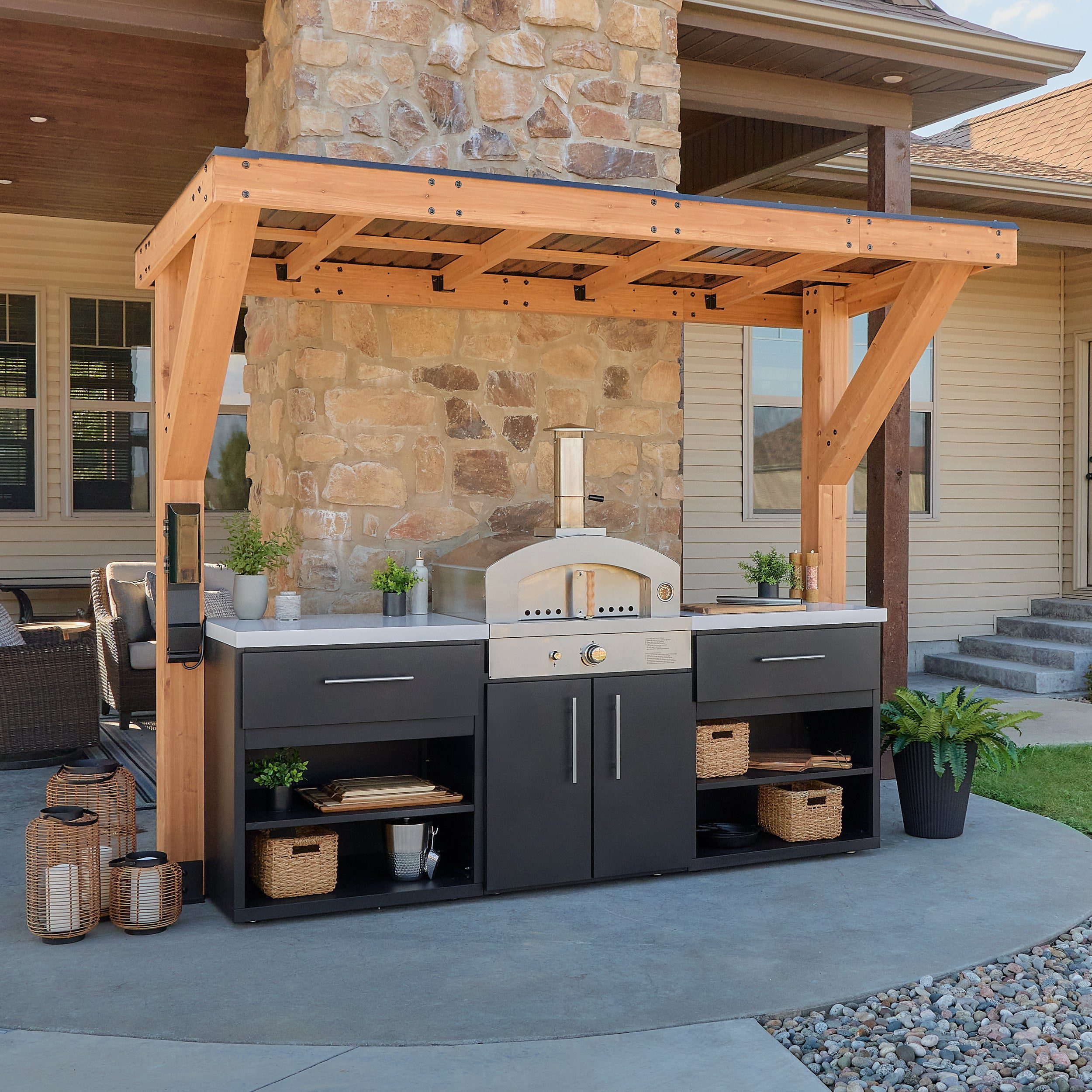 rejlsbi0zeanadt6prlu Timber Rock Outdoor Pizza Oven Cook Station - Image 1