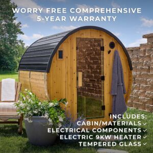 Paxton Outdoor Barrel Sauna – 2-4 Person - Image 2