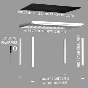 14x10 Windham Modern Steel Pergola With Sail Shade Soft Canopy - Image 12