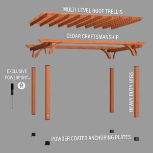 16x12 Beaumont Pergola - Image 10