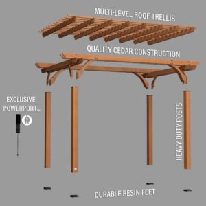 14x10 Beaumont Pergola - Image 10