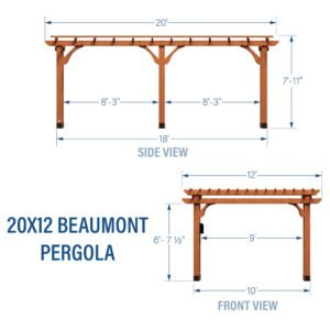 20x12 Beaumont Pergola - Image 2