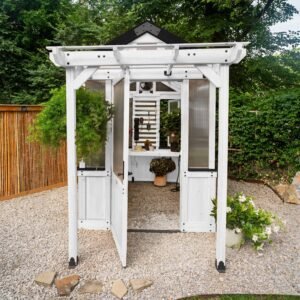 9x6 White Bellerose Greenhouse - Image 12