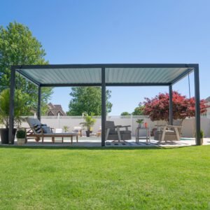 20x10 Sarasota Steel Louvered Pergola - Image 10