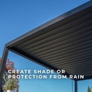 12x10 Sarasota Steel Louvered Pergola - Image 7
