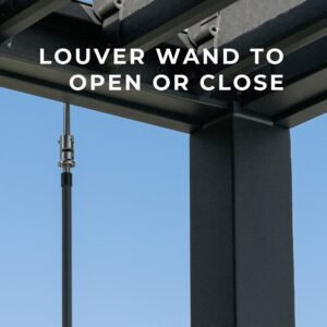 18x10 Evanston Wall Mounted Louvered Pergola - Image 8