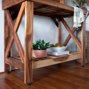 Potting Table/Bench/Serving Bar - Acacia Wood - Image 5