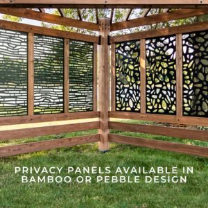 Tuscany Corner Pergola with Conversation Seating - Bamboo Panels - Image 4