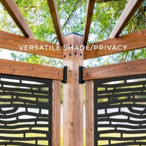 Tuscany Corner Pergola with Conversation Seating - Bamboo Panels - Image 5
