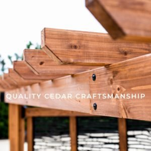 Tuscany Corner Pergola with Conversation Seating - Bamboo Panels - Image 8