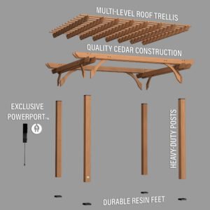 12x10 Beaumont Pergola - Image 9