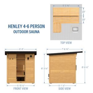 Henley Outdoor Cabin Sauna – 4-6 Person - Image 2