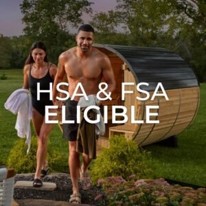 Paxton Outdoor Barrel Sauna with Porch – 2-4 Person - Image 14