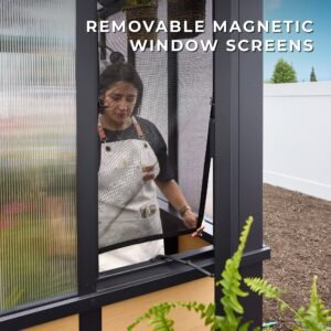 14x12 Larkspur Metal Greenhouse - Image 12