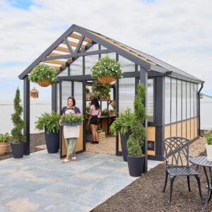 14x12 Larkspur Metal Greenhouse - Image 17