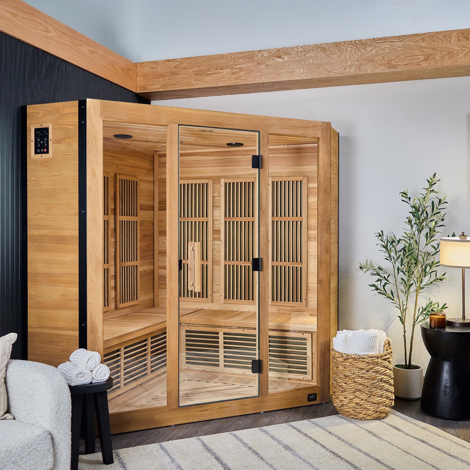 Rylan Indoor Infrared Corner Sauna – 4 Person - Image 1