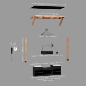 Timber Rock Outdoor Argentine Grill Cook Station - Image 13