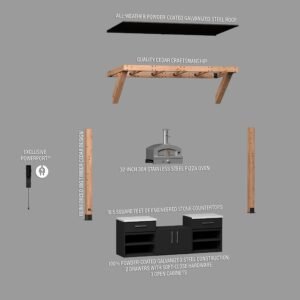 Timber Rock Outdoor Pizza Oven Cook Station - Image 17