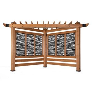 Verona Corner Pergola-Bamboo Panels - Image 2