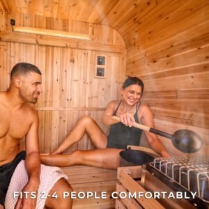 Lennon Outdoor Cube Sauna with Porch – 2-4 Person - Image 8