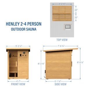 Henley Outdoor Cabin Sauna – 2-4 Person - Image 2