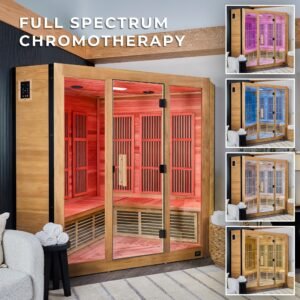 Rylan Indoor Infrared Corner Sauna – 4 Person - Image 10