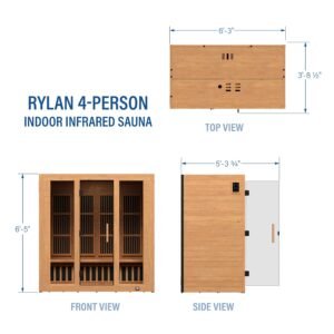 Rylan Indoor Infrared Sauna – 4 Person - Image 2