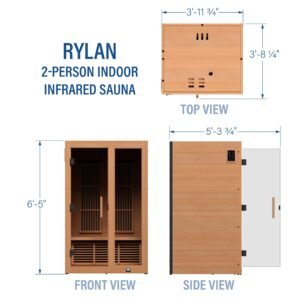 Rylan Indoor Infrared Sauna – 2 Person - Image 3