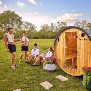 Paxton Outdoor Barrel Sauna – 4-6 Person - Image 5
