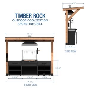Timber Rock Outdoor Argentine Grill Cook Station - Image 15