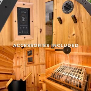 Lennon Outdoor Cube Sauna with Porch – 2-4 Person - Image 10