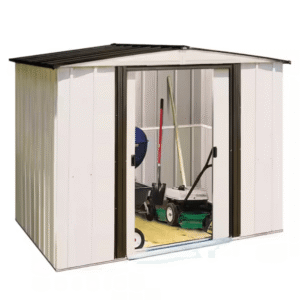 Arrow Newport 8 ft. × 6 ft. Galvanized Metal Storage Shed