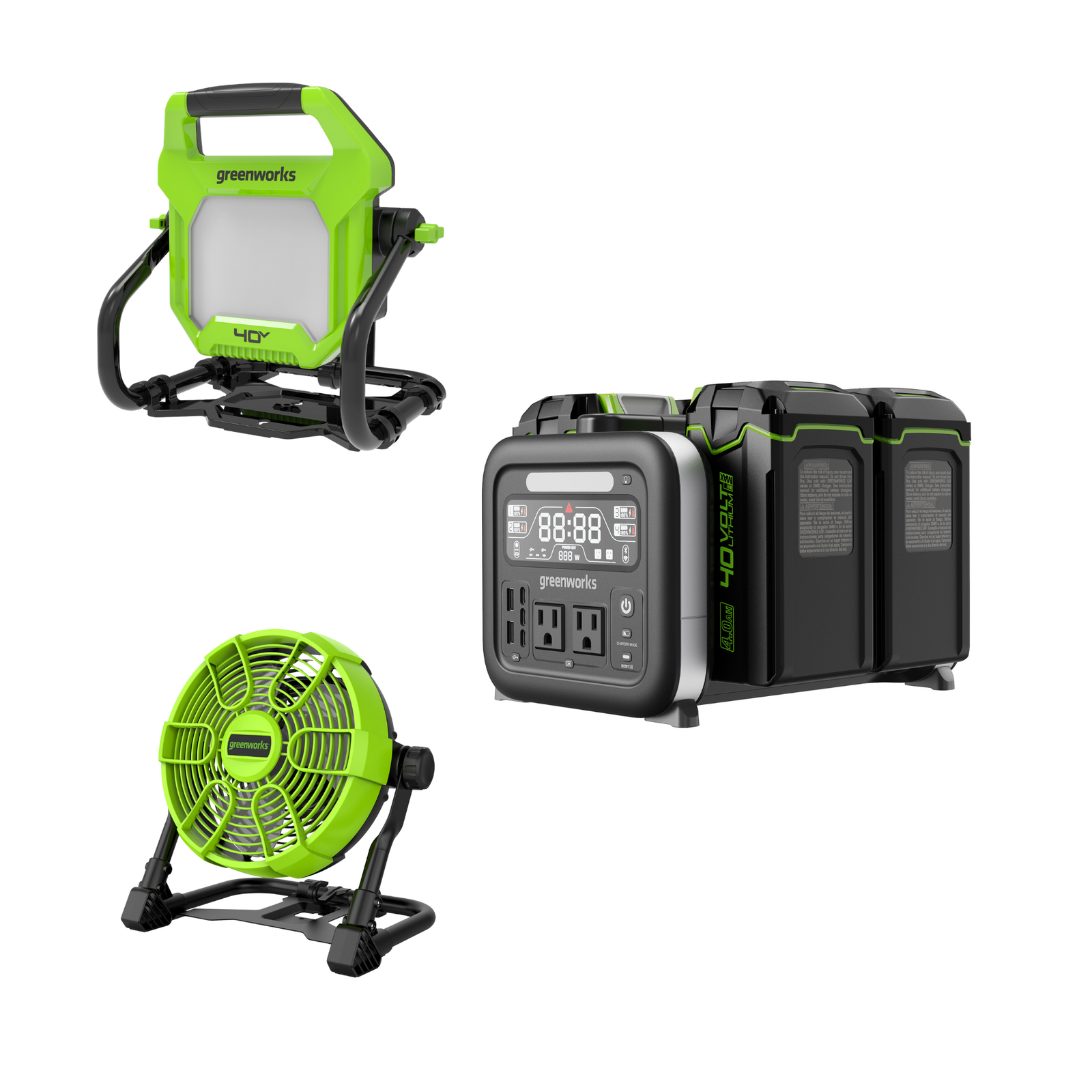 1366902-VK 40V Power Outage Kit w/ Four (4) 4.0Ah Batteries and Built-In Charger - Image 1