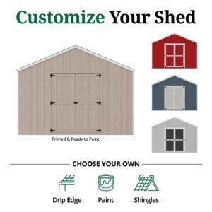 Little Cottage Co. Value Gable 12 ft. × 20 ft. Outdoor Wood Storage Shed Precut Kit - Image 6