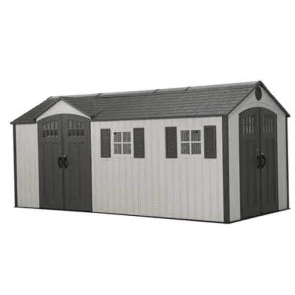Lifetime 60213 17.5 ft. × 8 ft. Dual-Entry Outdoor Storage Shed