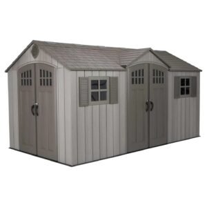 Lifetime 60318 15 ft. × 8 ft. Dual-Entry Outdoor Storage Shed - Image 4