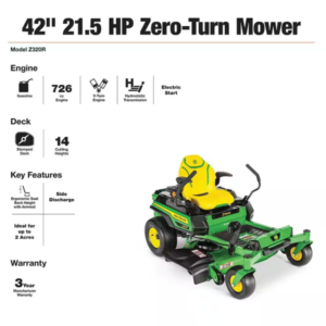 John Deere Z320R 42 in. 21.5 HP Gas Dual Hydrostatic Zero-Turn Riding Mower - Image 7