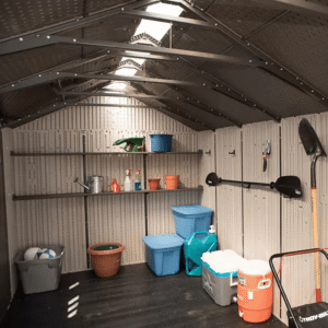 Lifetime 60213 17.5 ft. × 8 ft. Dual-Entry Outdoor Storage Shed - Image 4