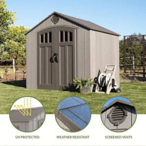 Lifetime 60370 8 ft. × 7.5 ft. Outdoor Storage Shed - Image 9