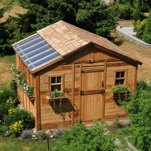 Outdoor Living Today 12 × 12 Western Red Cedar Sunshed Garden Shed - Image 9