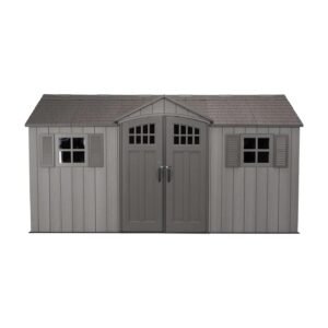 Lifetime 60318 15 ft. × 8 ft. Dual-Entry Outdoor Storage Shed